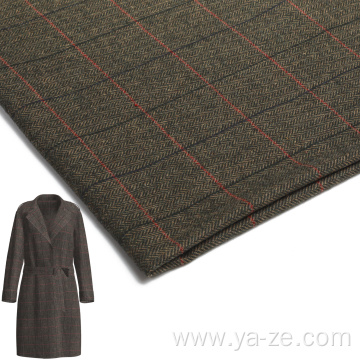 herringbone woven woolen yarn dyed fabric for suit